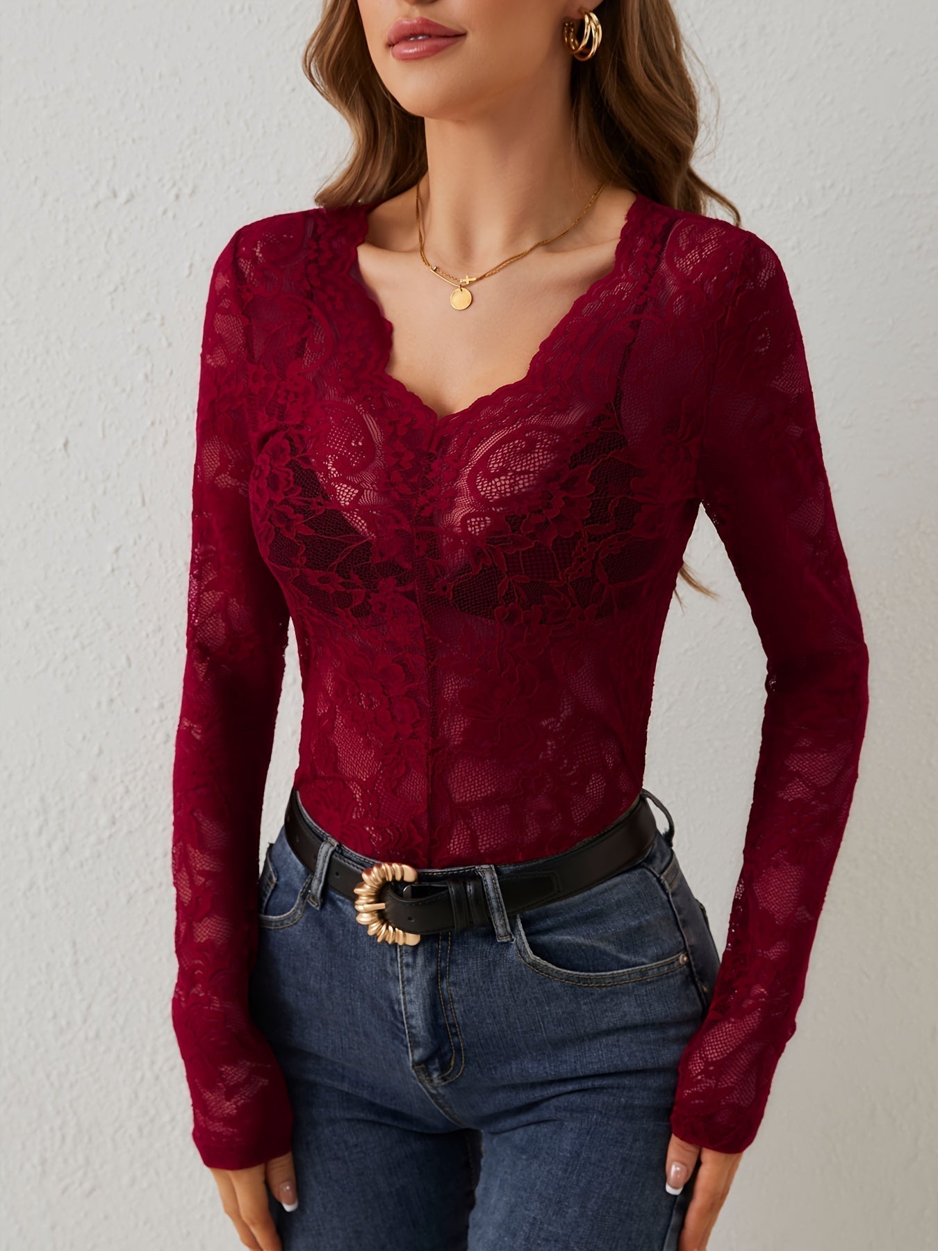 Elegante Dames Top met Lange Mouwen | Blouse Dames 3