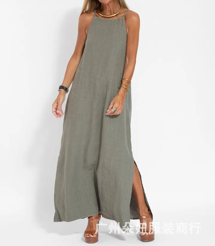Elegante Zomerjurk Dames met Splitten | Lange Zomerjurk 0