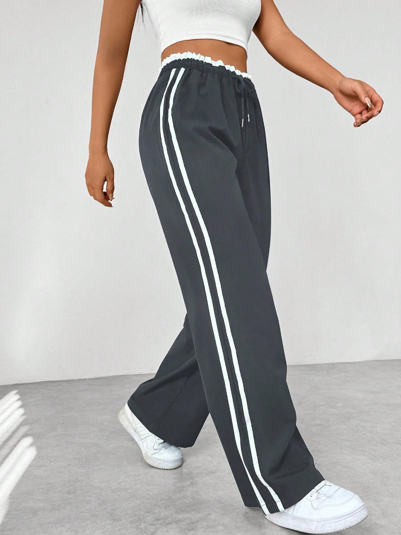 Ella | Sportieve Wijde Broek Dames met Hoge Taille 1