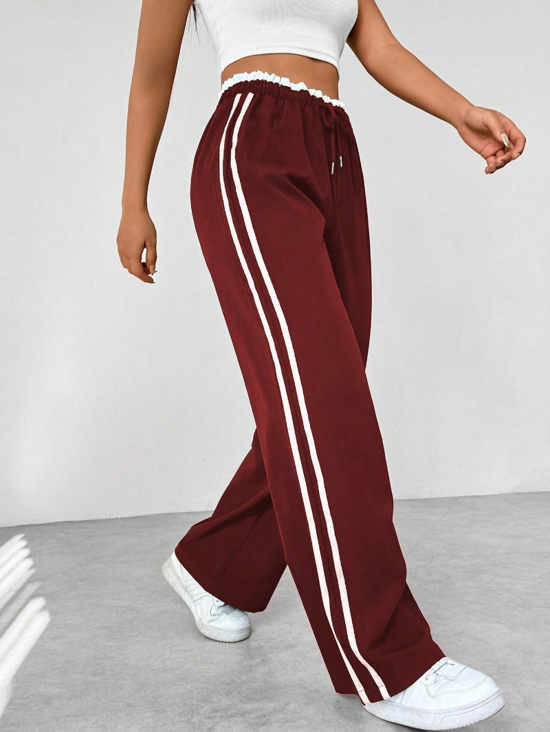Ella | Sportieve Wijde Broek Dames met Hoge Taille 2