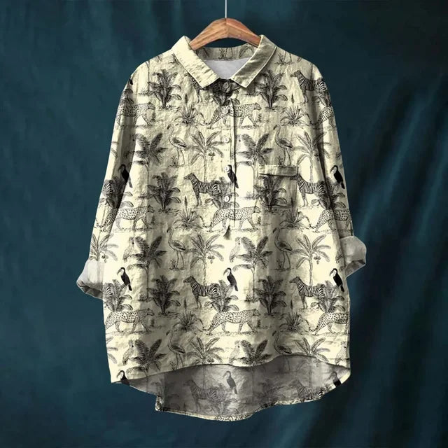Elysia | Vintage Bloemenblouse Elegante V-hals Dames 8