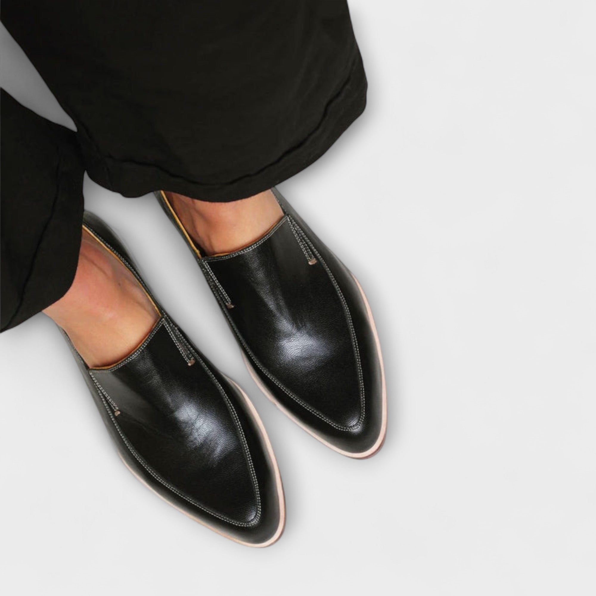 Eva | Zwarte Instappers Dames Met Ergonomische Binnenzool 1