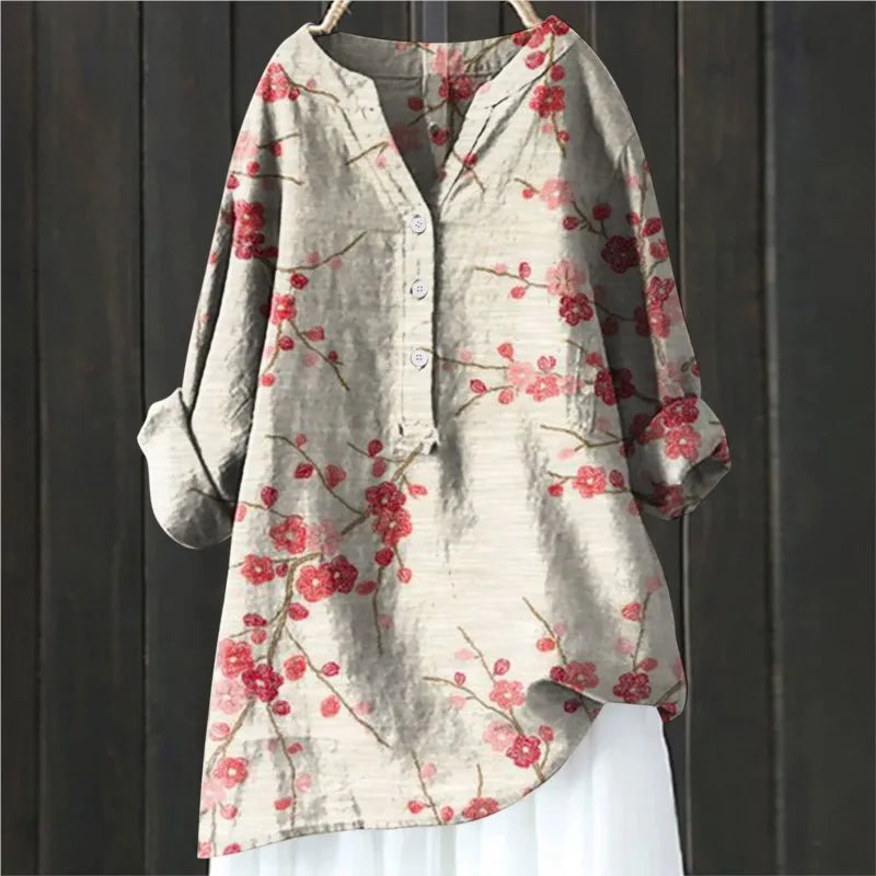 Florale | Blouse Dames Bloemmotief Comfortabel 0