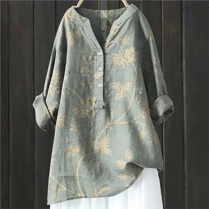 Florale | Blouse Dames Bloemmotief Comfortabel 1