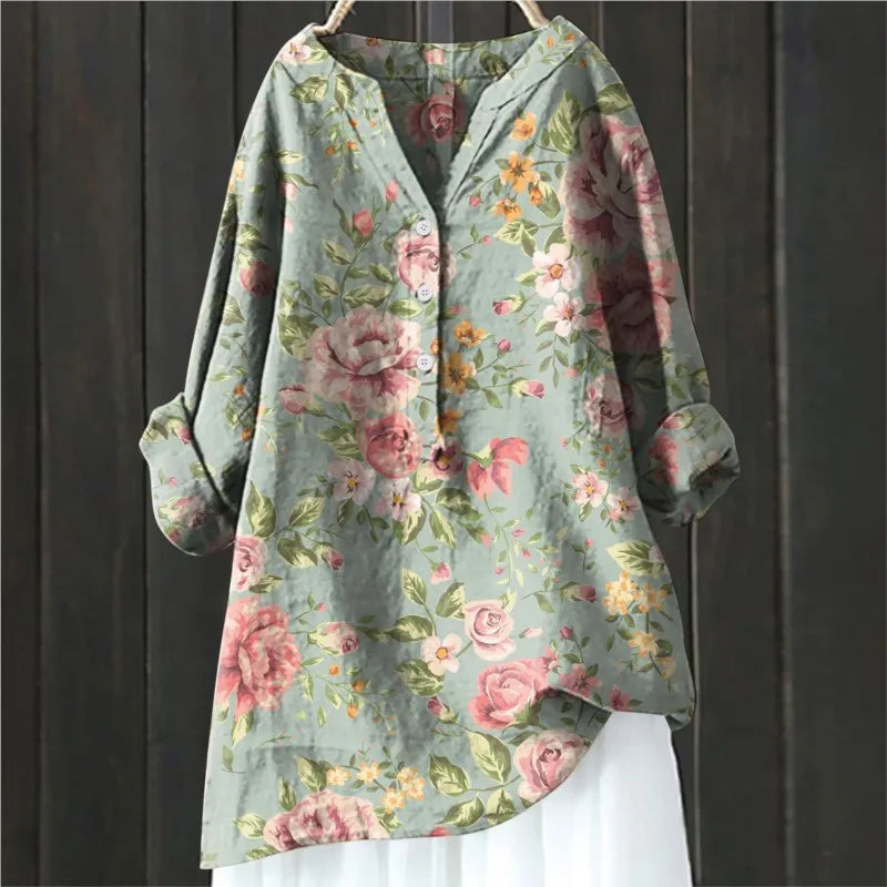 Florale | Blouse Dames Bloemmotief Comfortabel 3