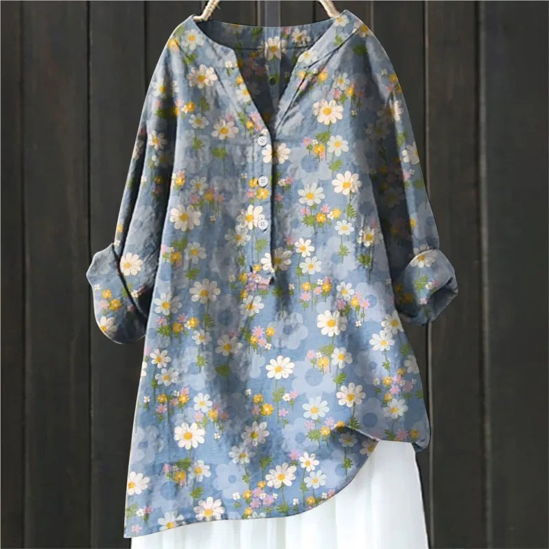Florale | Blouse Dames Bloemmotief Comfortabel 4
