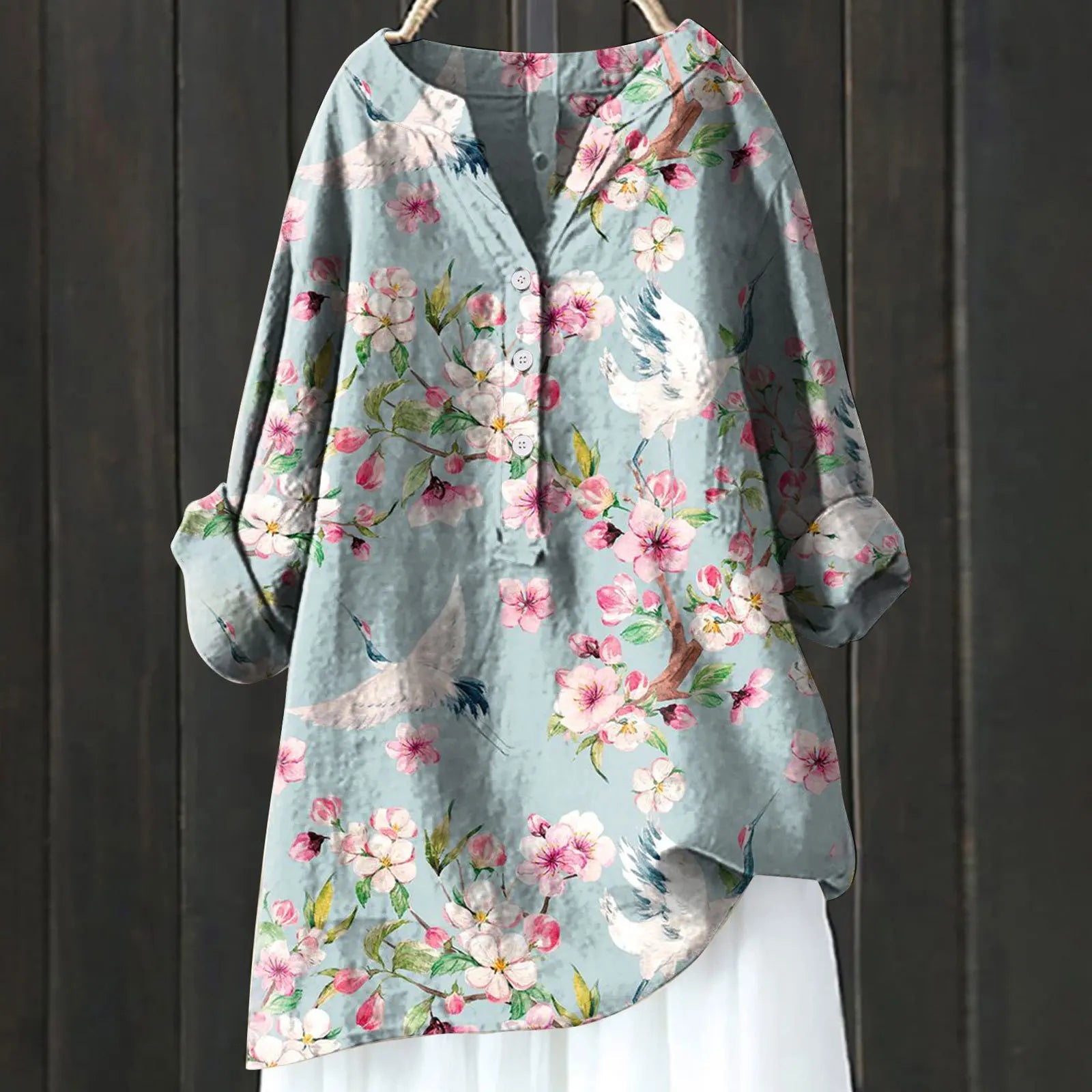 Florale | Blouse Dames Bloemmotief Comfortabel 7