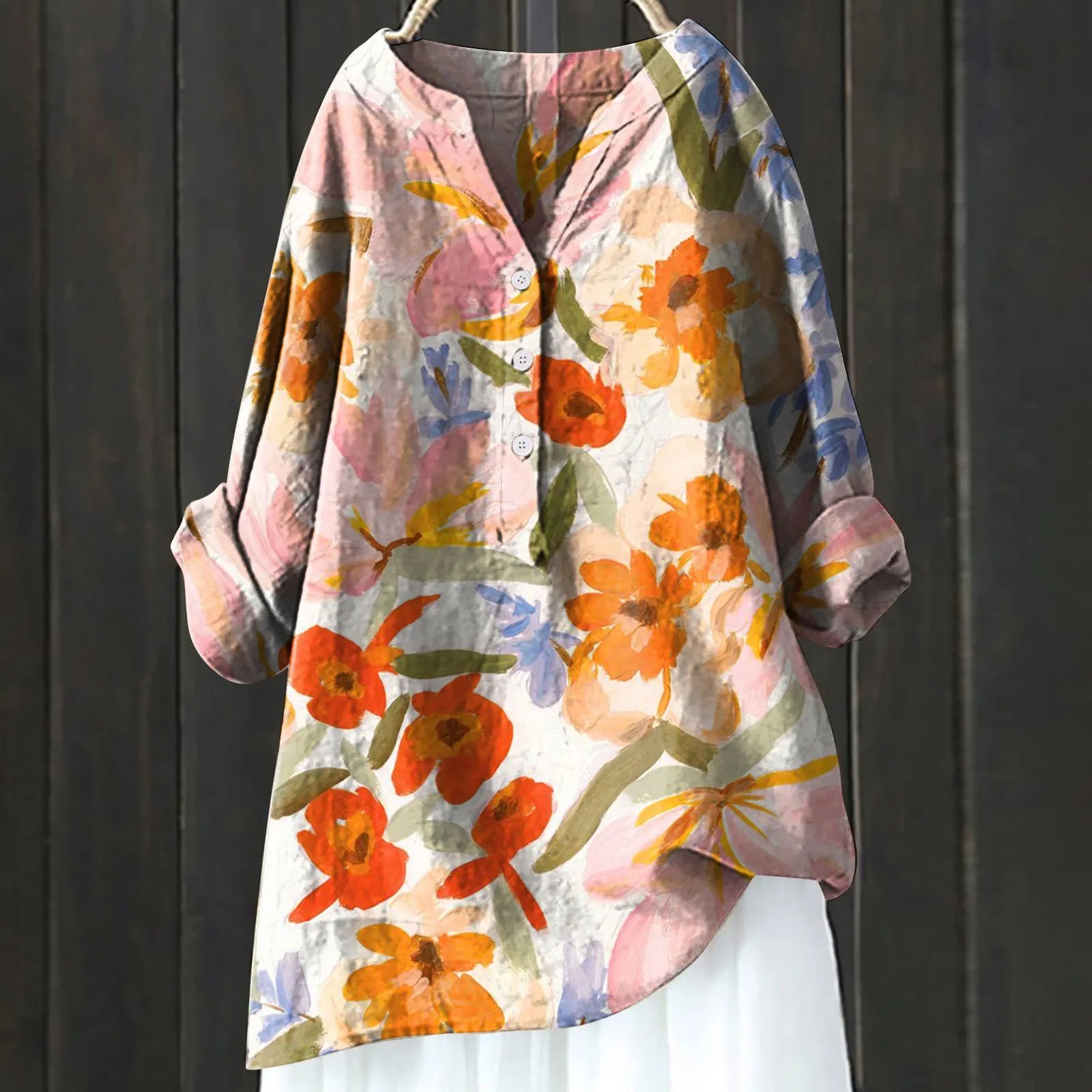 Florale | Blouse Dames Bloemmotief Comfortabel 8