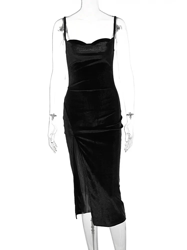 Fluwelen Splitrok | Luxe Jurk voor Dames 5