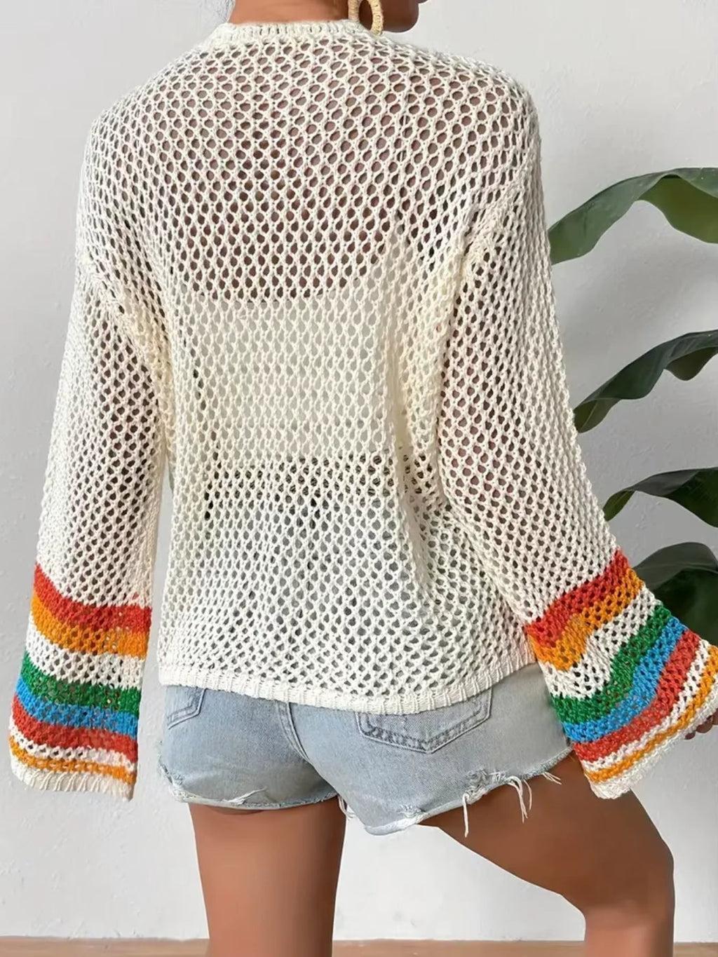 Gehaakt Dames Vest Multicolor | Vesten Dames Bohemian Mode 4