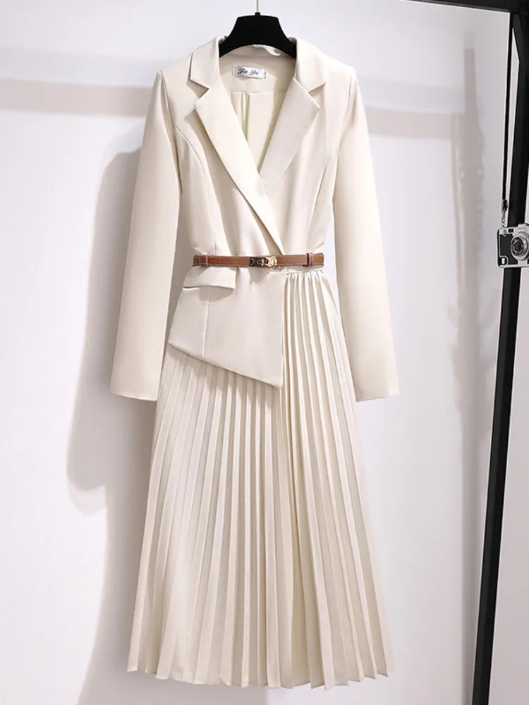 Geplooide A-lijn Midi-jurk Dames | Elegante Jurkjes 0