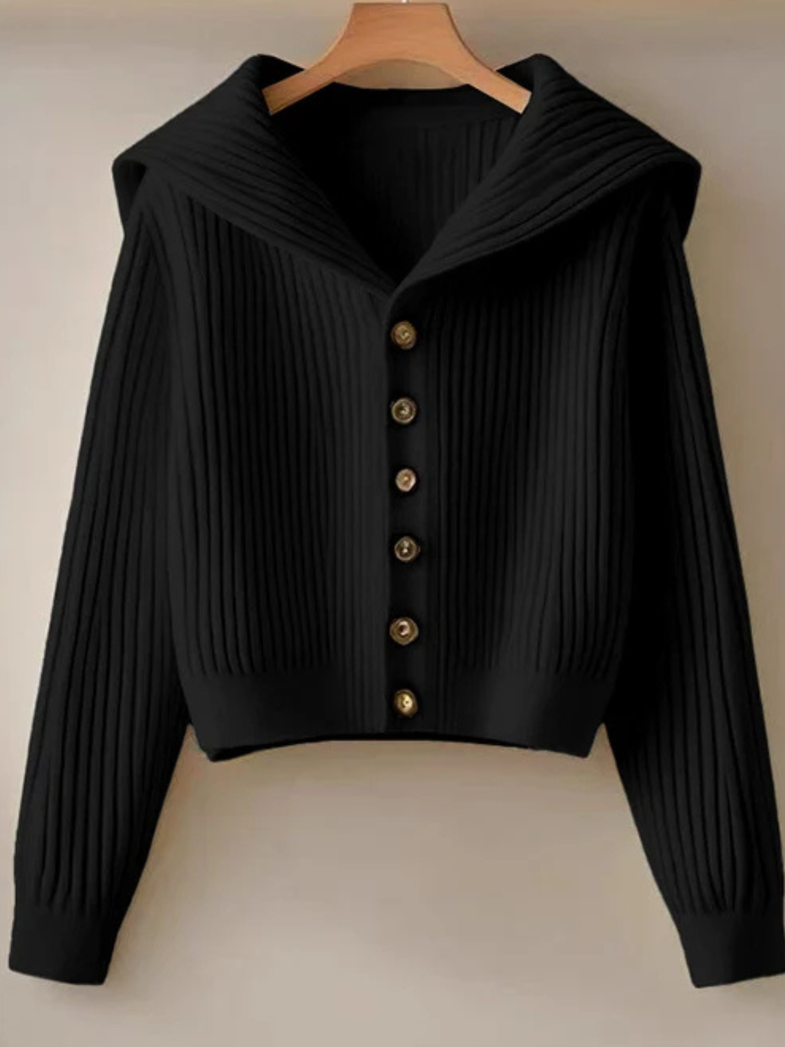 Geribd Cropped Vest met Knopen | Dames Vest 6