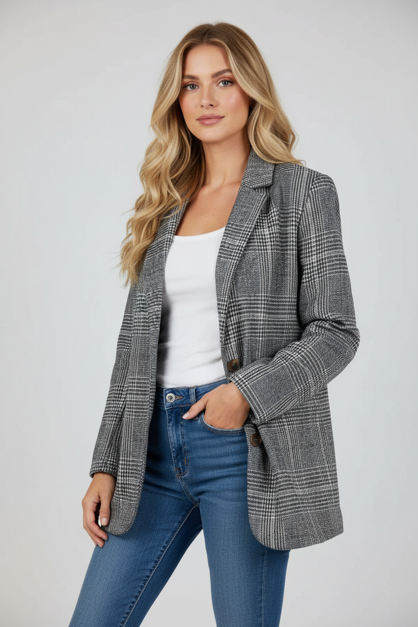 Geruite Damesblazer | Elegante Blazer voor Vrouwen 5