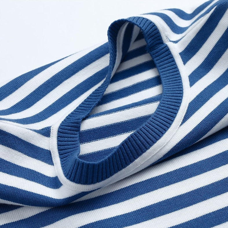 Gestreept Katoenen T-shirt Dames | Lange Mouwen Tops Dames 4