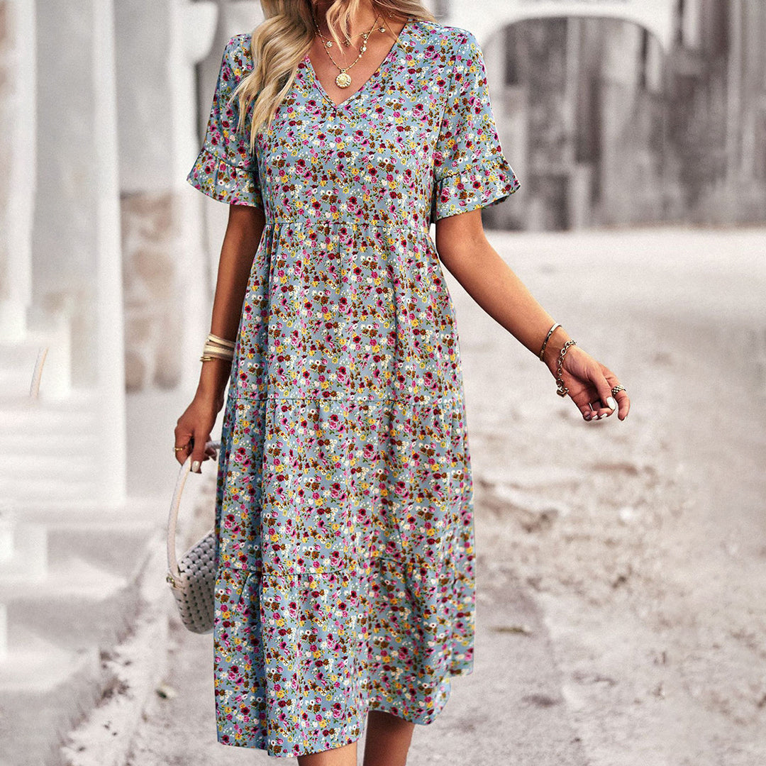 Gillian | Zomerjurk Dames met Bloemenprint Midi 4