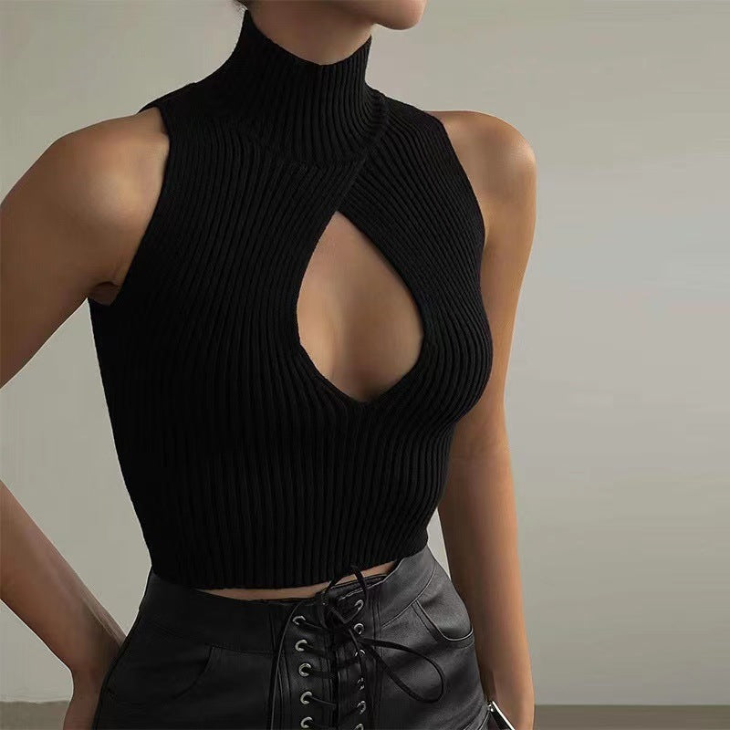 Halternek Top Met Korte Mouwen | Zomer Fashion Top 2