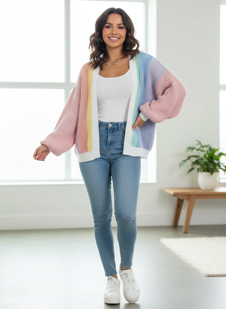 Kleurrijk Colourblock Vest voor Dames | Casual Mode 0