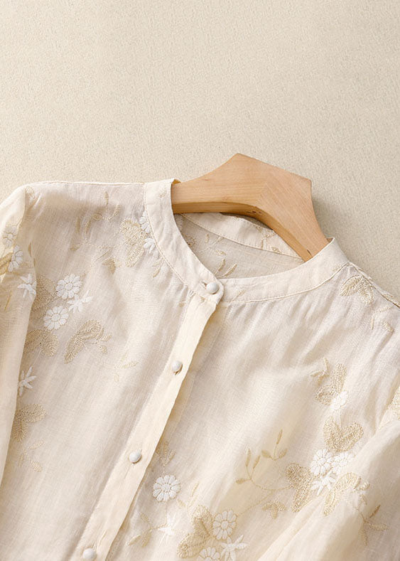 Kourtney | Blouse Dames Bloemenborduursel Elegante Pasvorm 2