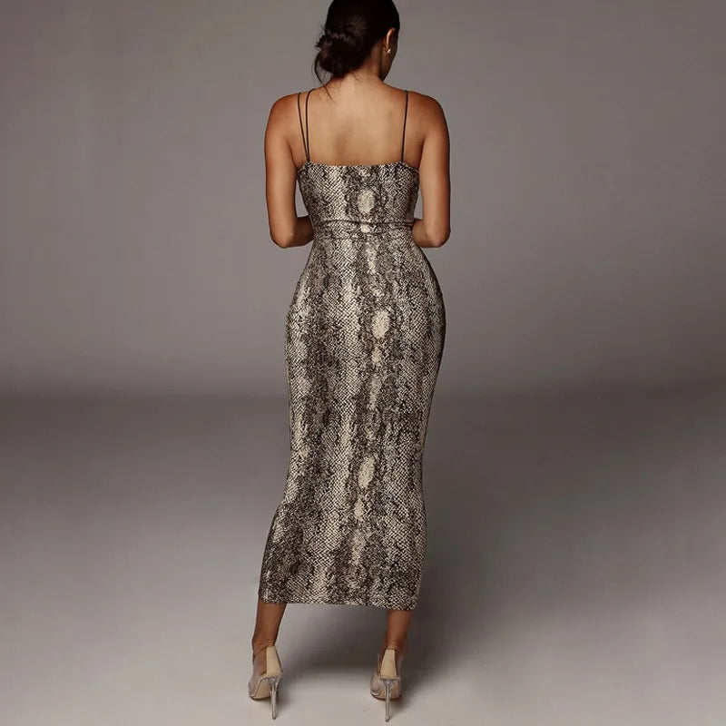 Lana Maxi Jurk | Mouwloze Lange Jurk Dames met Luipaardprint 4