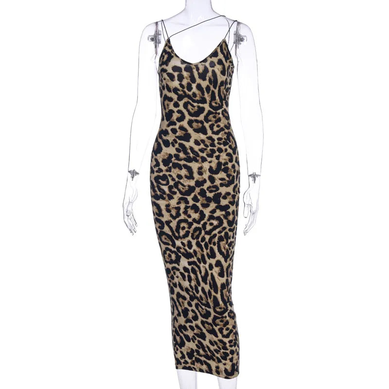 Lana Maxi Jurk | Mouwloze Lange Jurk Dames met Luipaardprint 5