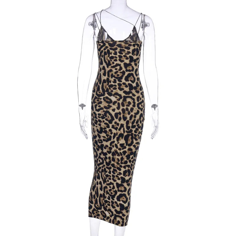 Lana Maxi Jurk | Mouwloze Lange Jurk Dames met Luipaardprint 7