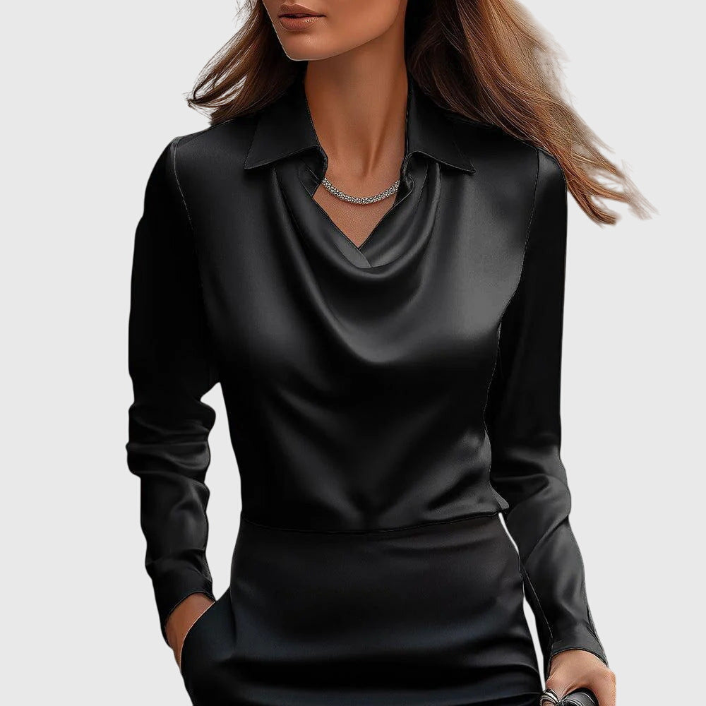 Lange Mouwen Blouse met Col voor Dames | Elegante Mode 2