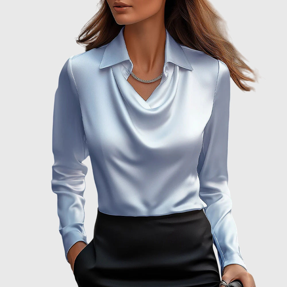 Lange Mouwen Blouse met Col voor Dames | Elegante Mode 3