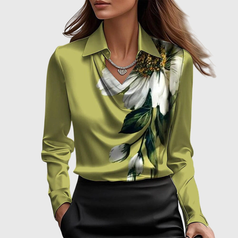 Lange Mouwen Blouse met Col voor Dames | Elegante Mode 6