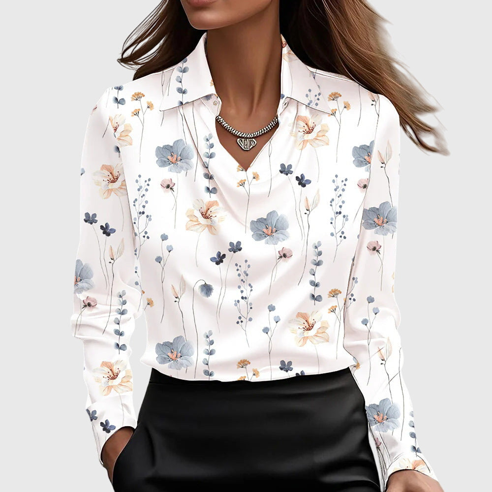 Lange Mouwen Blouse met Col voor Dames | Elegante Mode 8
