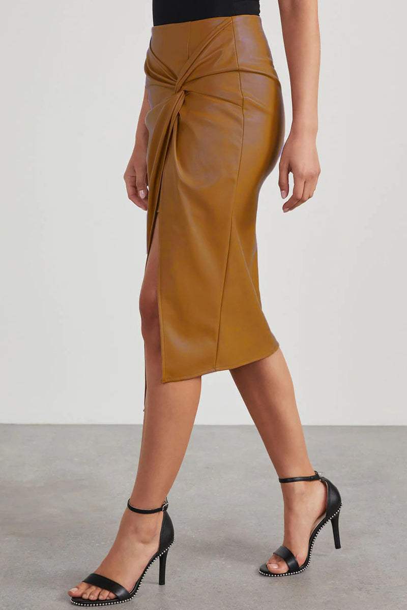 Leren Rok Dames | Vloeiende Elegantie met Open Voorkant 6