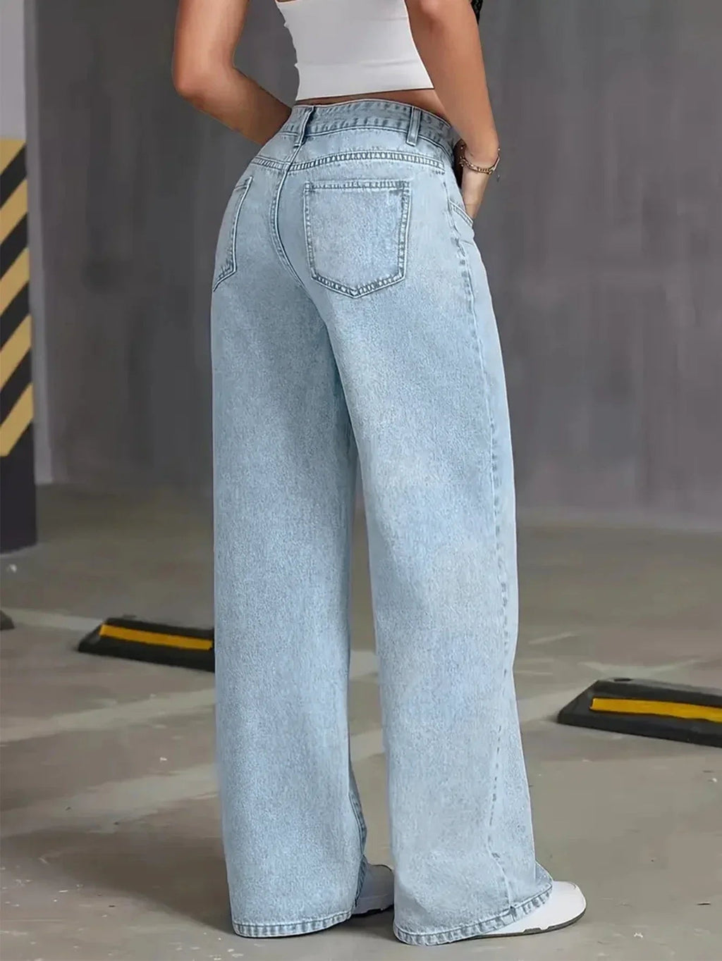 Licht Gewassen Wijde Pijpen Jeans | Dames Jeans 2