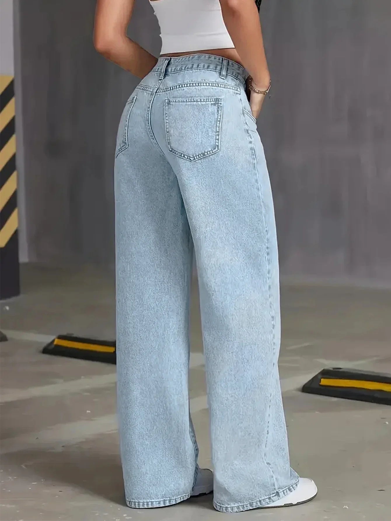 Licht Gewassen Wijde Pijpen Jeans | Dames Jeans 2