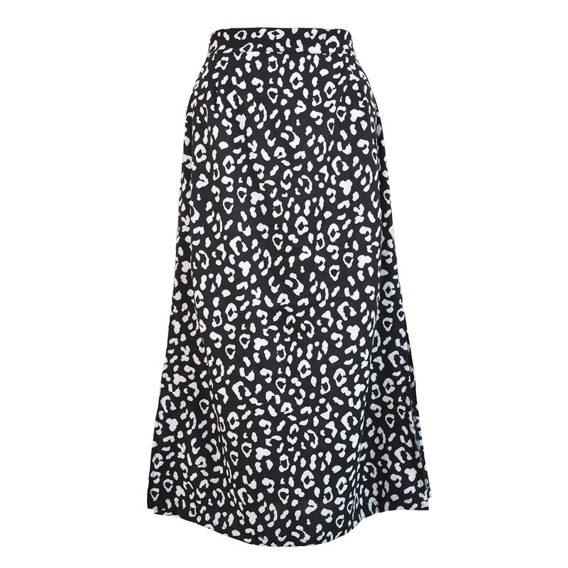 Lilly Leopard Maxi Rok | Dierenprint Lange Rok Dames 1