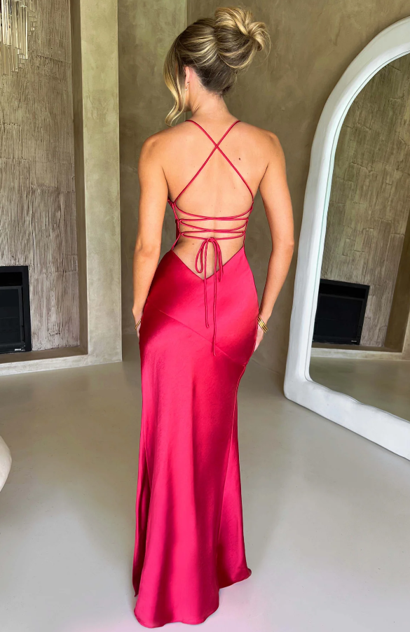 Lilly Maxi Jurk Geel | Lange Jurk Dames met Split 7