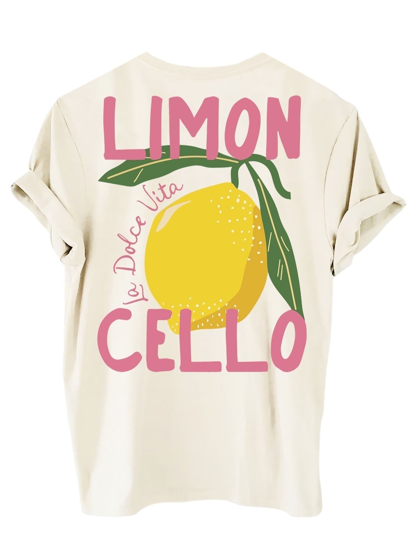 Limoncello | Dames T-shirt met Citroenprint Geel 1
