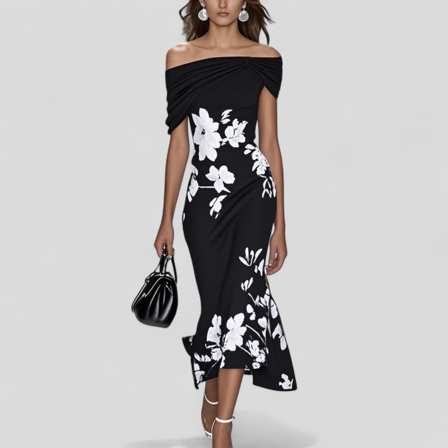 Lindsey | Midi Jurk Dames Unieke Print Elegant 2