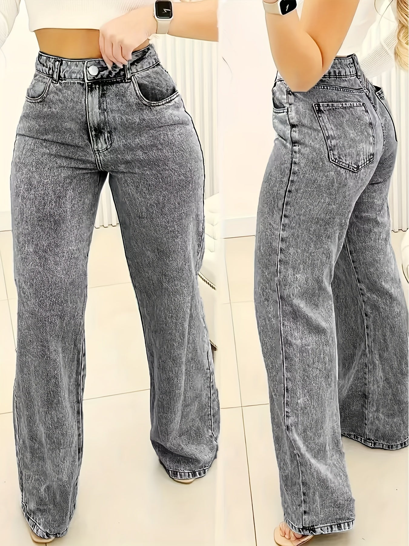 Loose Fit Dames Jeans | Wijde Pijpen Spijkerbroek 1