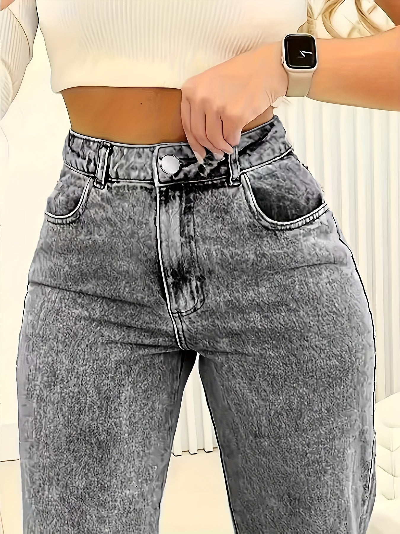 Loose Fit Dames Jeans | Wijde Pijpen Spijkerbroek 2