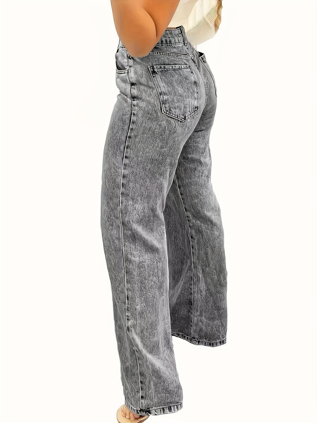 Loose Fit Dames Jeans | Wijde Pijpen Spijkerbroek 5