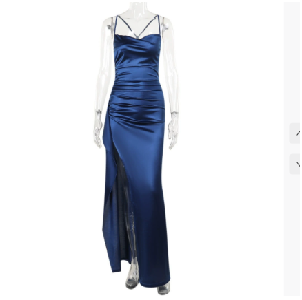 Lucia | Elegante Lange Jurk Dames met Hoge Split 2