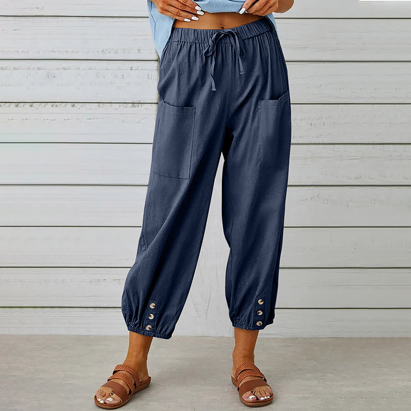 Luna | 7/8 Casual Broek Met Trekkoord 0