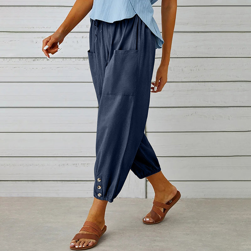 Luna | 7/8 Casual Broek Met Trekkoord 1