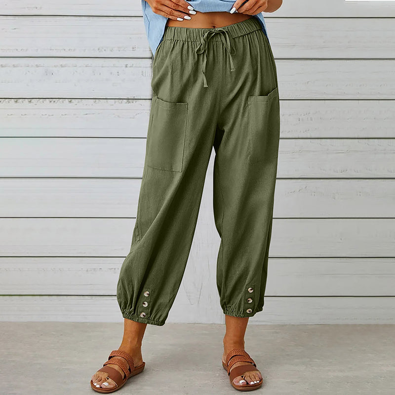 Luna | 7/8 Casual Broek Met Trekkoord 10