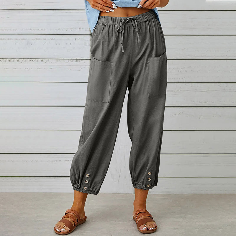Luna | 7/8 Casual Broek Met Trekkoord 4