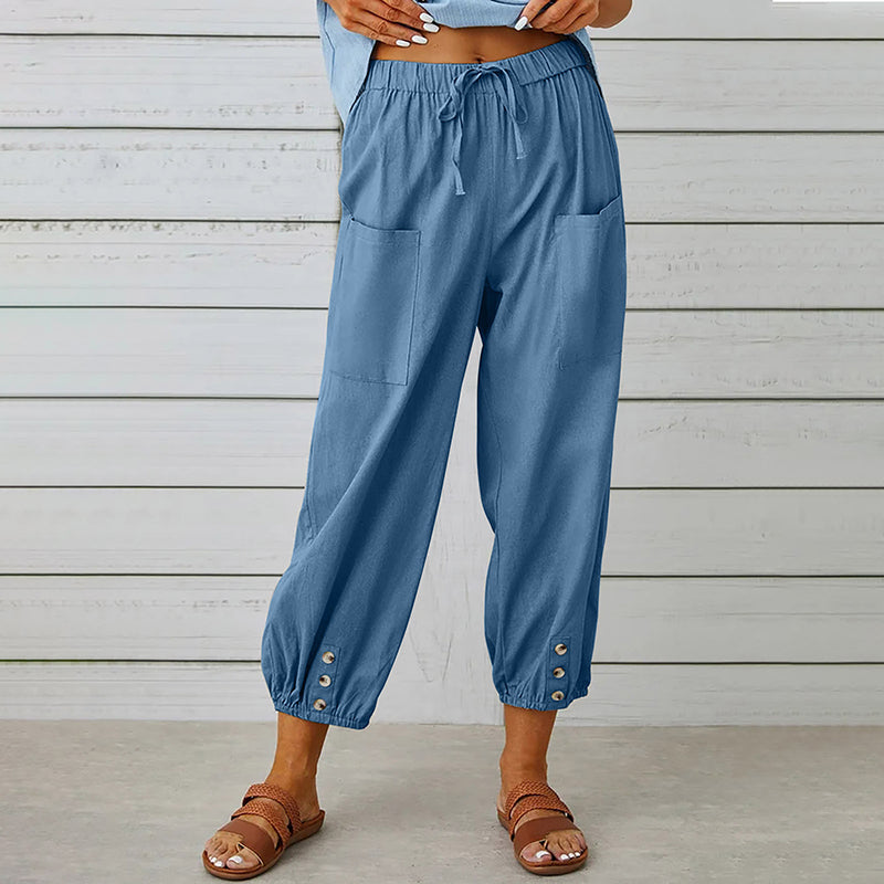 Luna | 7/8 Casual Broek Met Trekkoord 8