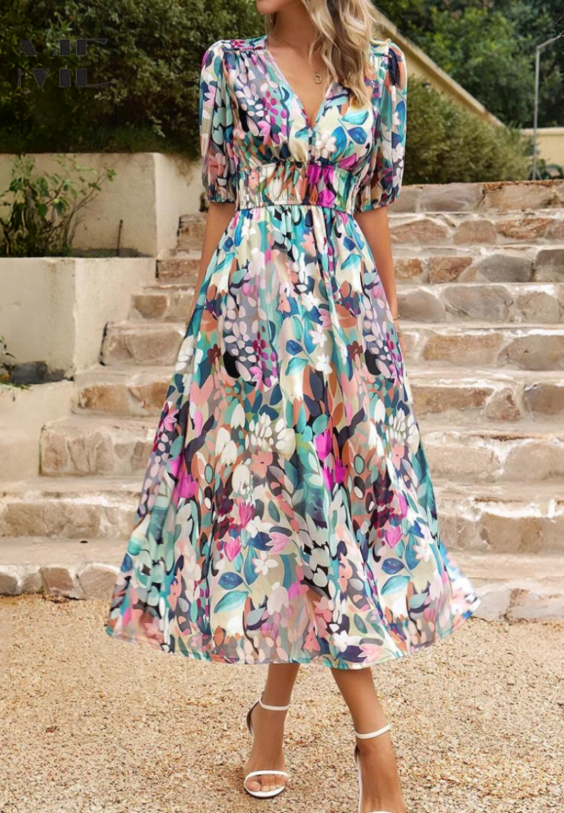 Luna | Bloemenjurk Romantisch Design 3