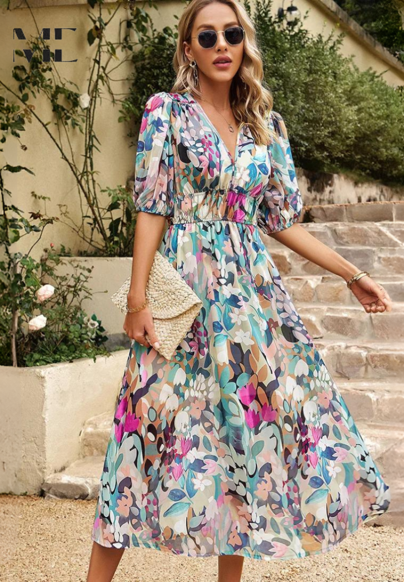 Luna | Bloemenjurk Romantisch Design 4