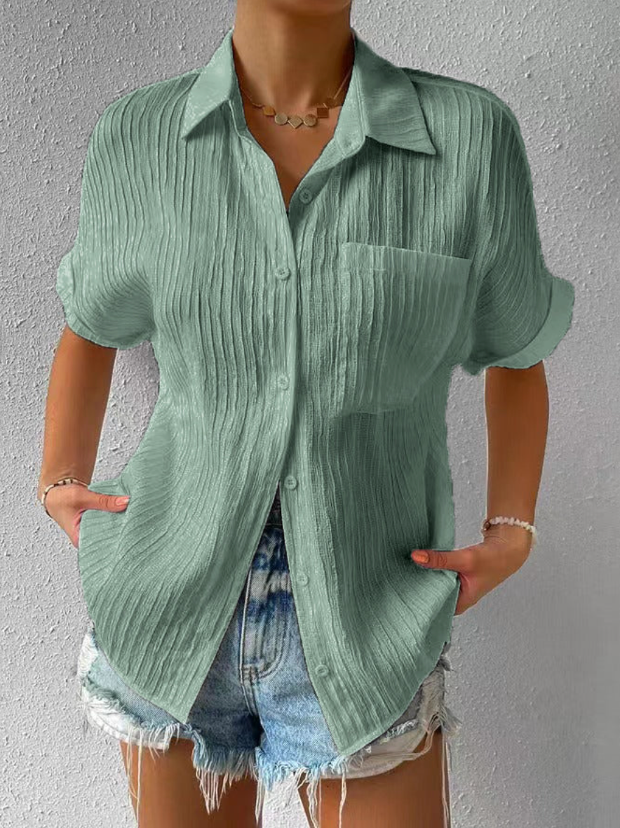 Luna | Blouse Dames Casual Oversized met Knopen 1