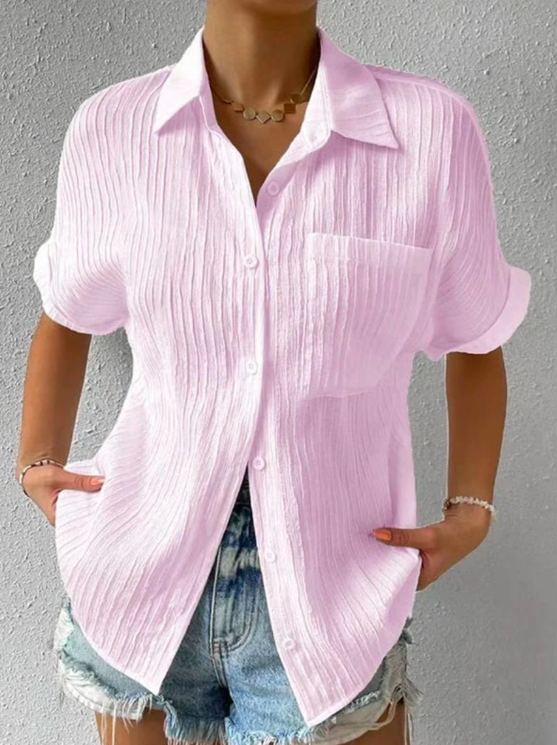 Luna | Blouse Dames Casual Oversized met Knopen 3