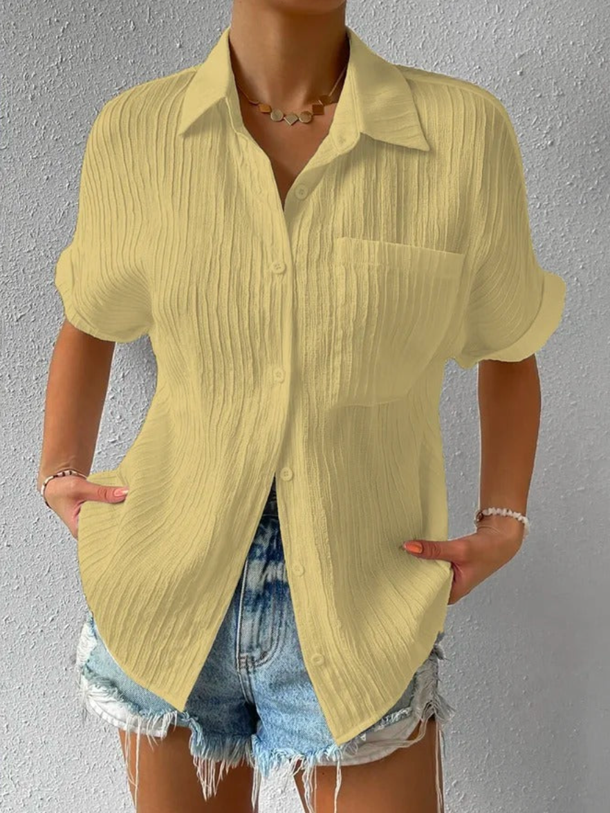 Luna | Blouse Dames Casual Oversized met Knopen 4
